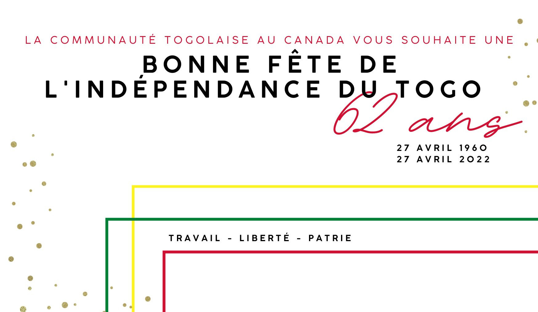 Célébrations de la fête d’indépendance du Togo : 27 avril 1960 – 27 avril 2022